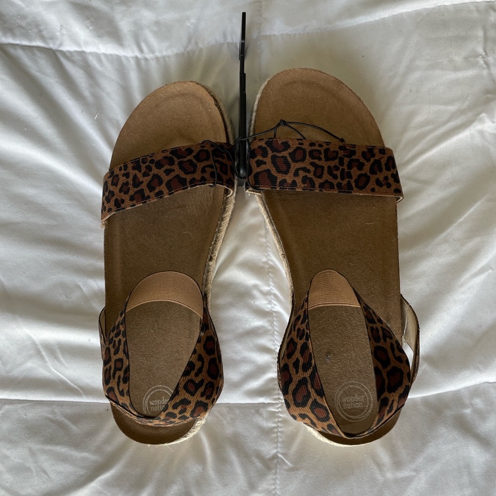 Leopard print sandals